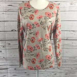 Croft & Barrow Classic Crewneck Floral Tee